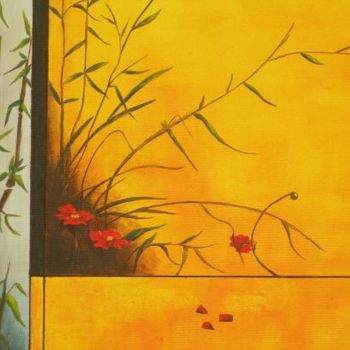 Pittura intitolato "Bambous" da Gisèle Hagmann, Opera d'arte originale