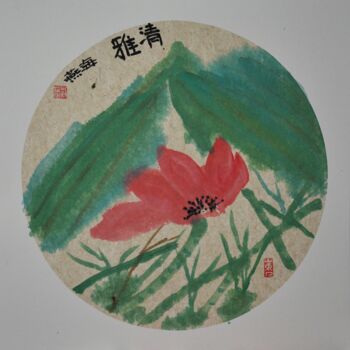 Painting titled "海燕绘画作品"清雅-02"" by Hai Yan Liu, Original Artwork, Ink