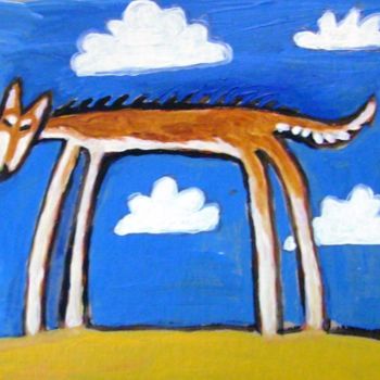 Painting titled "summer dog" by Haje Holmström, Original Artwork