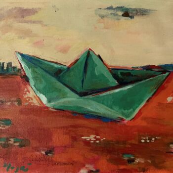 Painting titled "Floating" by Hajrian Syah, Original Artwork, Acrylic