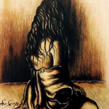 Dessin intitulée "WOMAN-1" par Hakan Art, Œuvre d'art originale, Crayon
