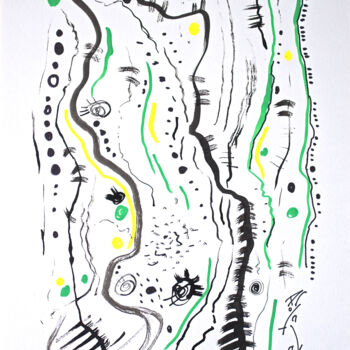 Drawing titled "D.A. N°:092" by Hakan Portakal, Original Artwork, Marker