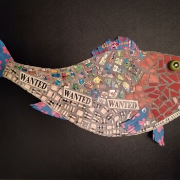 Sculpture intitulée ""Casetify fish"" par Hakaro, Œuvre d'art originale, Plastique