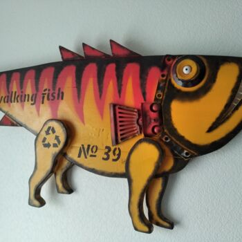 Design titled "Walking fish  № 39" by Hakaro, Original Artwork, Table art