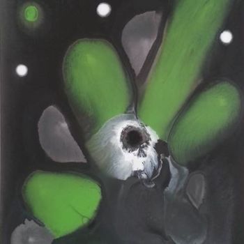 Malerei mit dem Titel "Plongée nocturne" von Hakim Laari, Original-Kunstwerk, Acryl