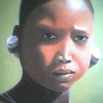 Painting titled "AFRIQUE" by Laurence Hak, Original Artwork