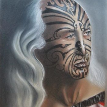 Painting titled "maori" by Laurence Hak, Original Artwork