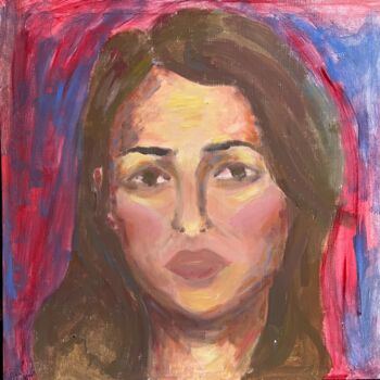 Painting titled "Feelings" by Hala El Naggar, Original Artwork, Acrylic