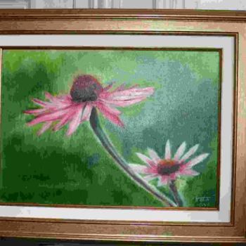 Painting titled "MARGUERITES" by Bernard Halm, Original Artwork