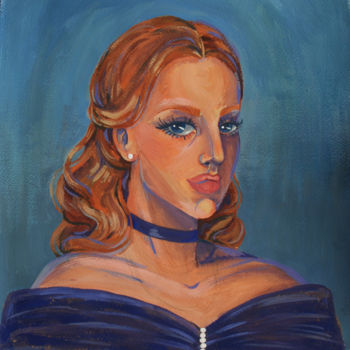 Painting titled "Nataly" by Halrusik, Original Artwork, Gouache