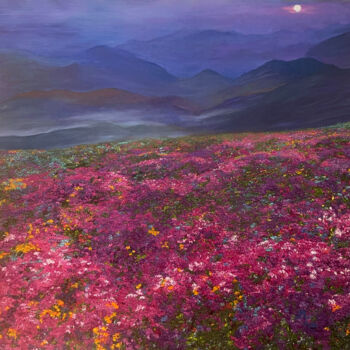 Картина под названием "Tapestry Of Hills A…" - Kenneth Halvorsen, Подлинное произведение искусства, Масло Установлен на Дере…