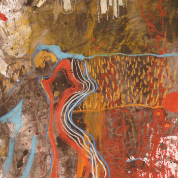 Pintura titulada "Le silence est d'or" por Hamed Ouattara, Obra de arte original, Acrílico