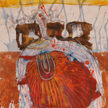 Pittura intitolato "Retour a la racine" da Hamed Ouattara, Opera d'arte originale, Acrilico