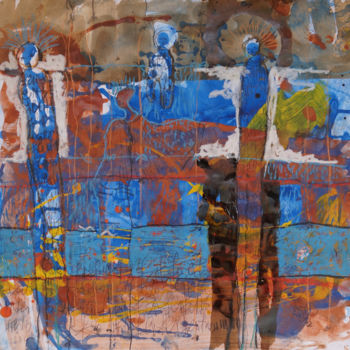 Peinture intitulée "Les étapes" par Hamed Ouattara, Œuvre d'art originale, Acrylique