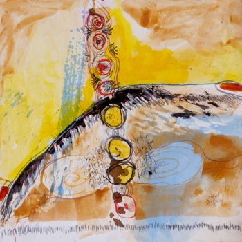 Pintura intitulada "La colombe de la pa…" por Hamed Ouattara, Obras de arte originais, Acrílico