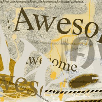 「Awsome」というタイトルのデジタルアーツ Fatima Hameurlaineによって, オリジナルのアートワーク
