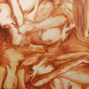 Pittura intitolato "EVA" da Hamid Valentin Esmann, Opera d'arte originale, Olio Montato su Telaio per barella in legno