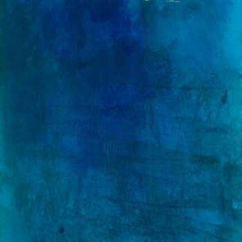 Painting titled "Bleu 1" by Hamideh Sadeghieh, Original Artwork, Acrylic