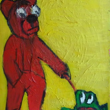 Painting titled "Der Bär und sein Fr…" by Dieter Hamm, Original Artwork