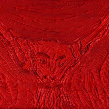 Pittura intitolato "rot / rouge / red" da Dieter Hamm, Opera d'arte originale