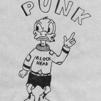 Drawing titled "Punk!" by Dieter Hamm, Original Artwork