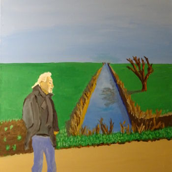 Painting titled "Februar" by Dieter Hamm, Original Artwork