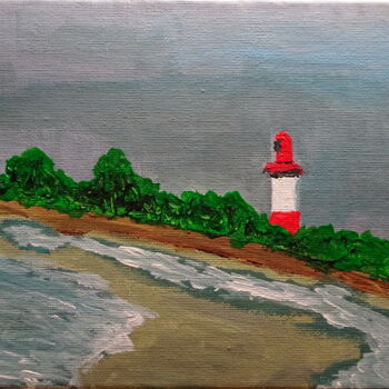 Painting titled "Ostseeküste bei Fal…" by Dieter Hamm, Original Artwork, Acrylic