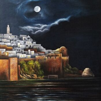 Painting titled "Oudaya du Rabat par…" by Hamza Rhani, Original Artwork, Oil