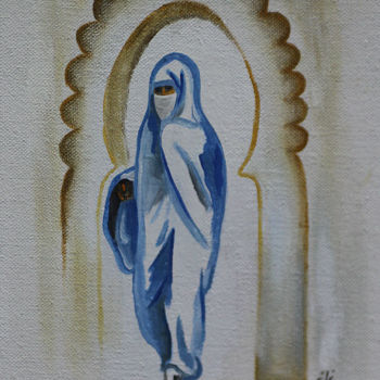 Peinture intitulée "la femme" par Hamza Rhani, Œuvre d'art originale, Huile