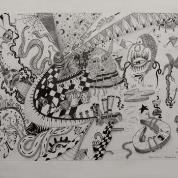 Disegno intitolato "details" da Hana Zheni, Opera d'arte originale, Biro