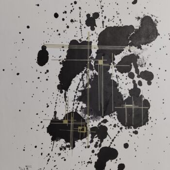 Картина под названием "Abstract" - Hana Zheni, Подлинное произведение искусства, Чернила