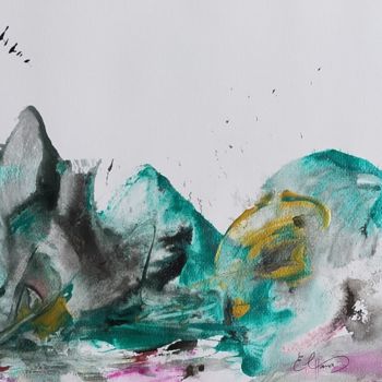 Pittura intitolato "Tempête de couleurs" da Hanae Eloudghyry, Opera d'arte originale, Acrilico