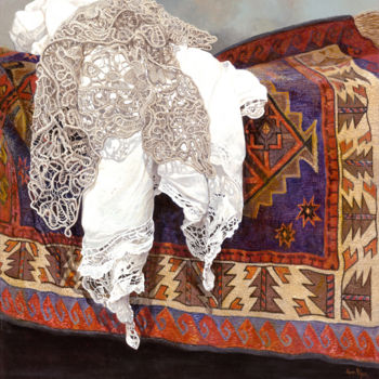 Peinture intitulée "Carpet & Lace" par Hanan Milner, Œuvre d'art originale