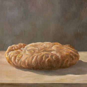 Malerei mit dem Titel "Bread" von Hanan Milner, Original-Kunstwerk, Öl