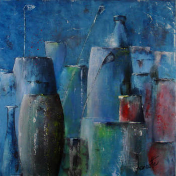 Peinture intitulée "pots-7.jpg" par Gilles Hancotte, Œuvre d'art originale, Acrylique