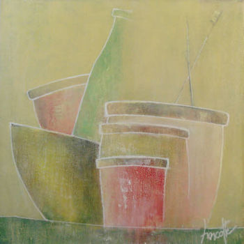 Painting titled "pots-8.jpg" by Gilles Hancotte, Original Artwork, Acrylic