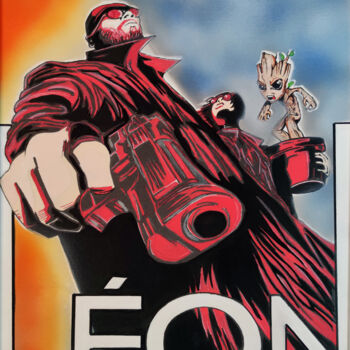 Peinture intitulée "Leon" par Handfabdream, Œuvre d'art originale, Acrylique Monté sur Autre panneau rigide