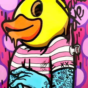 Pintura titulada "The Duck" por Hand Me, Obra de arte original, Acrílico
