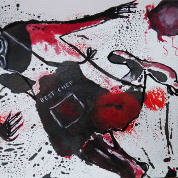Рисунок под названием "Tommy le tripier /…" - Hang Ribeir, Подлинное произведение искусства, Чернила