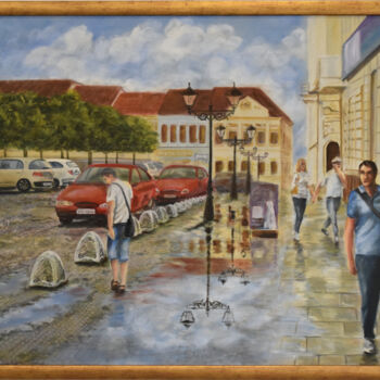 Painting titled "The joy of the mome…" by Štefan Hangácsi, Original Artwork, Oil