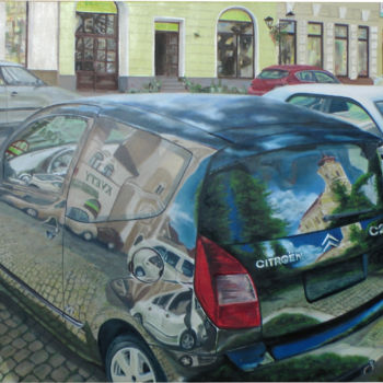 Malerei mit dem Titel "Most beautiful city…" von Štefan Hangácsi, Original-Kunstwerk, Öl