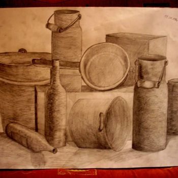 Rysunek zatytułowany „Study's dishes” autorstwa Grzywacz, Oryginalna praca