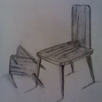 Drawing titled "Chairs nex study" by Grzywacz, Original Artwork