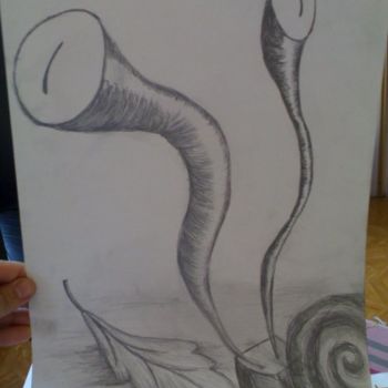 Drawing titled "Snail" by Grzywacz, Original Artwork