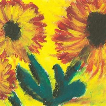 Painting titled "sunflower's" by Grzywacz, Original Artwork