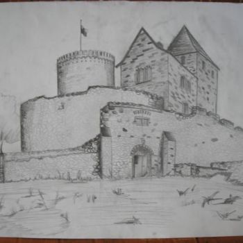 Dessin intitulée "Castel in Bedzin (P…" par Grzywacz, Œuvre d'art originale