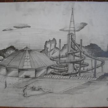 Rysunek zatytułowany „Aqapark in DG” autorstwa Grzywacz, Oryginalna praca
