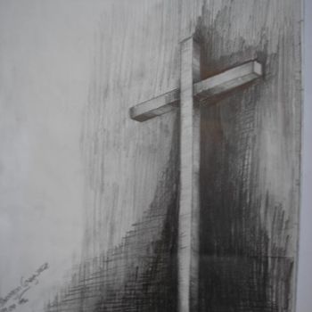 Desenho intitulada "crucifix" por Grzywacz, Obras de arte originais