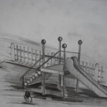 Drawing titled "Waterpool" by Grzywacz, Original Artwork