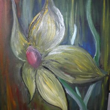 Painting titled "Flower" by Grzywacz, Original Artwork